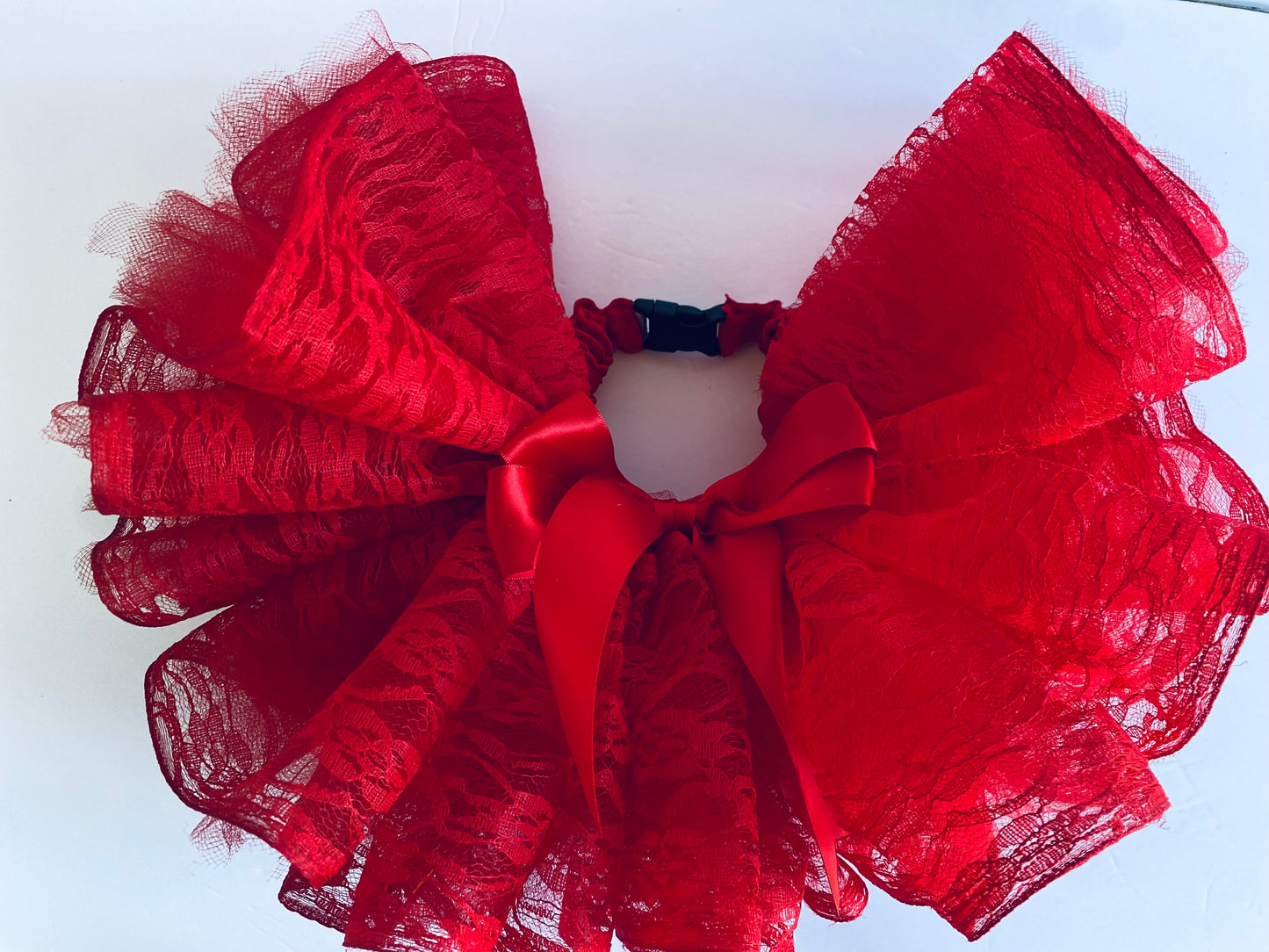 Red Lace Dog Tutu Skirt