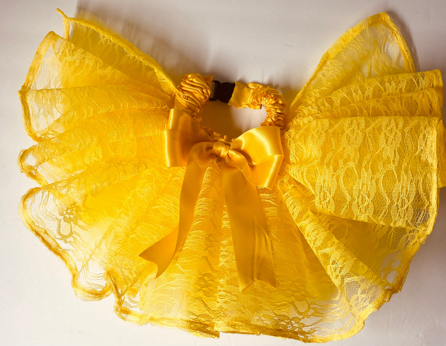 Yellow Lace Dog Tutu Skirt.