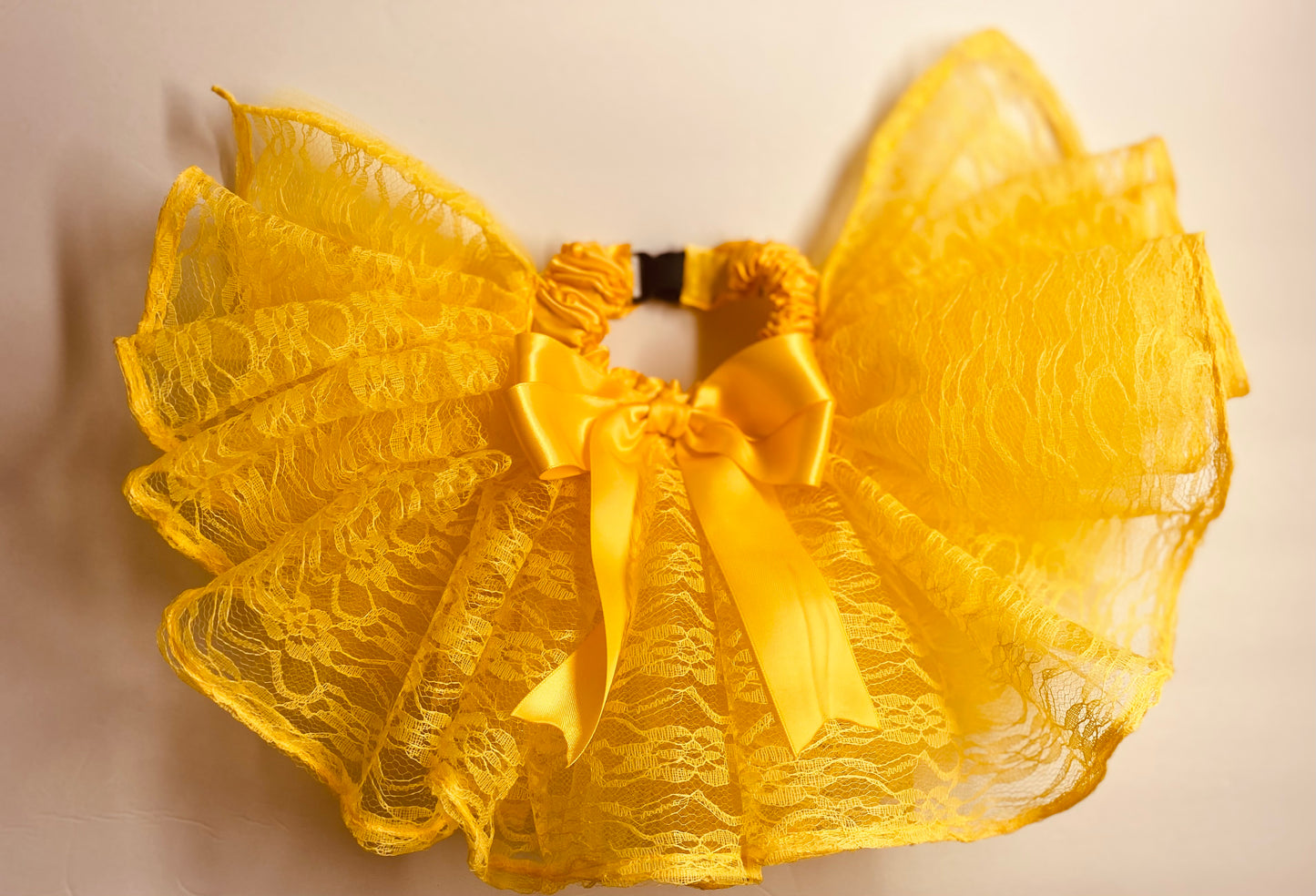 Yellow Lace Dog Tutu Skirt.