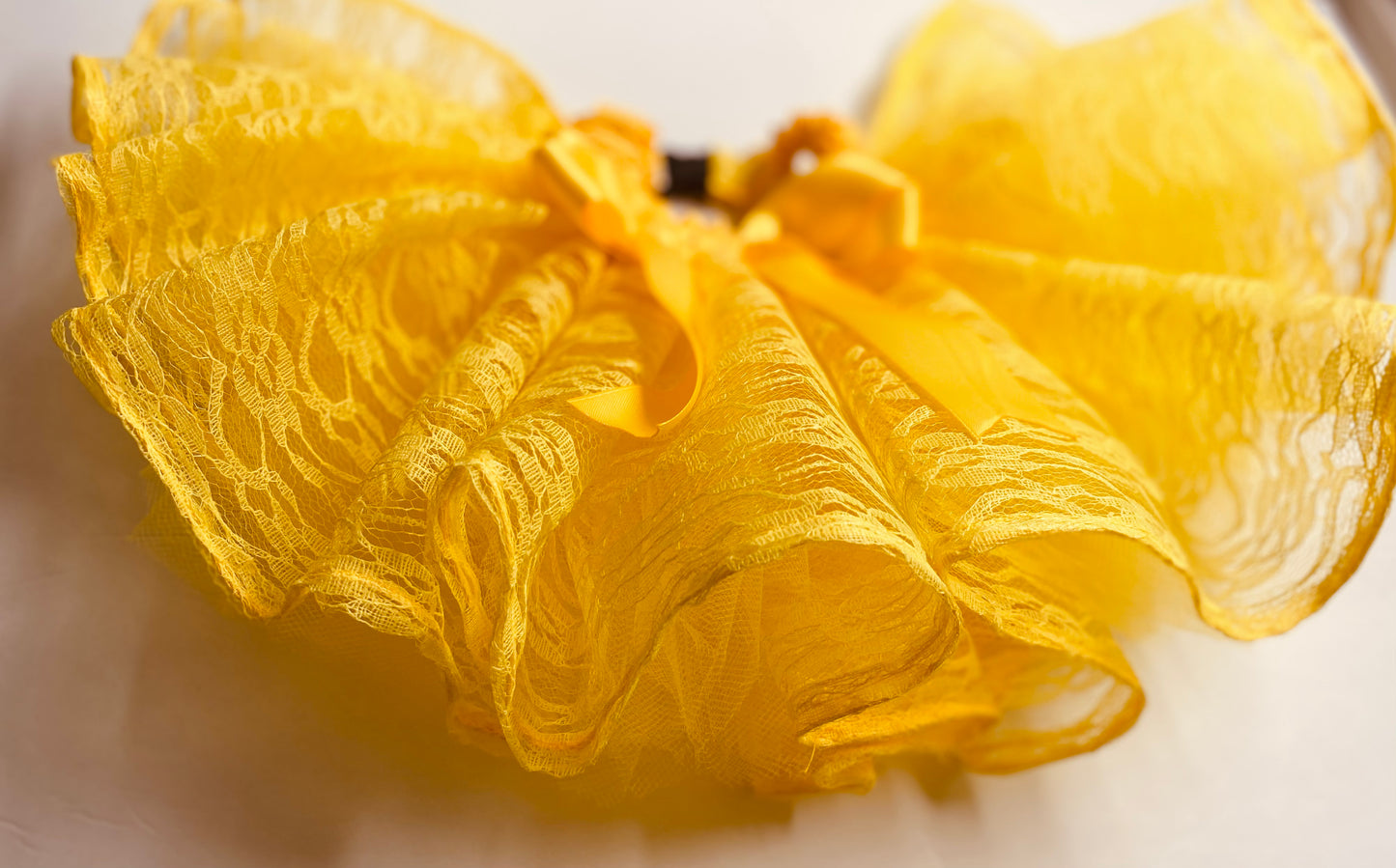 Yellow Lace Dog Tutu Skirt.