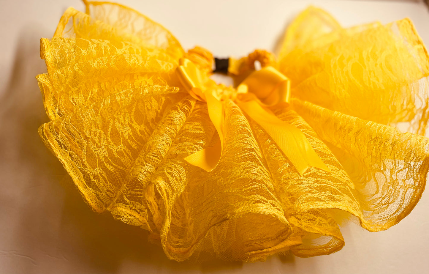 Yellow Lace Dog Tutu Skirt.