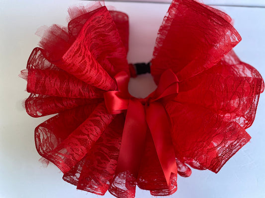 Red Lace Dog Tutu Skirt