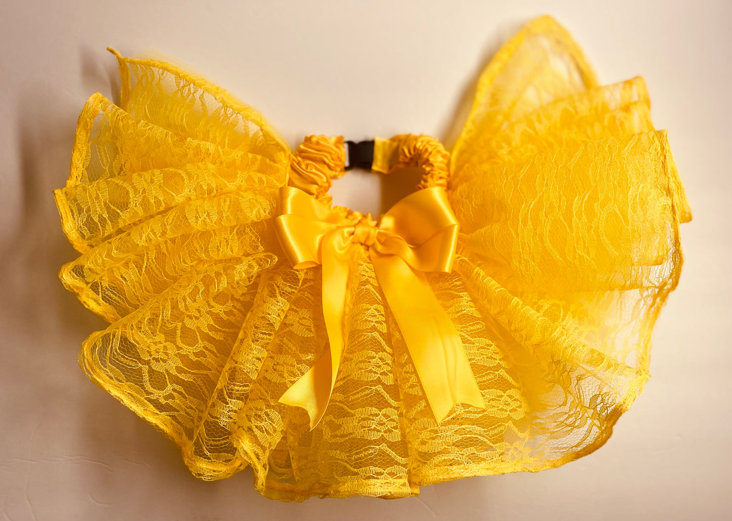 Yellow Lace Dog Tutu Skirt.