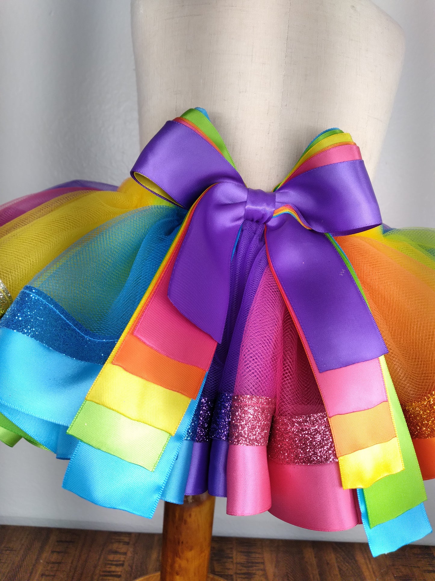 Rainbow Glitters Tutu Skirt