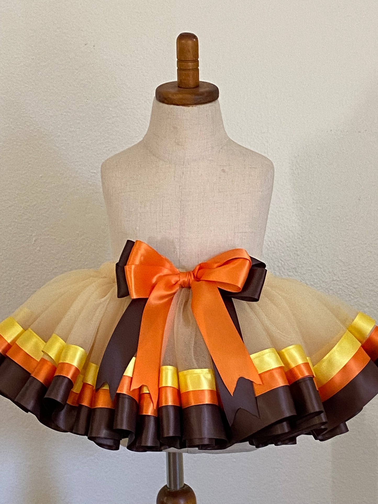 Brown and Orange Baby girl tutu