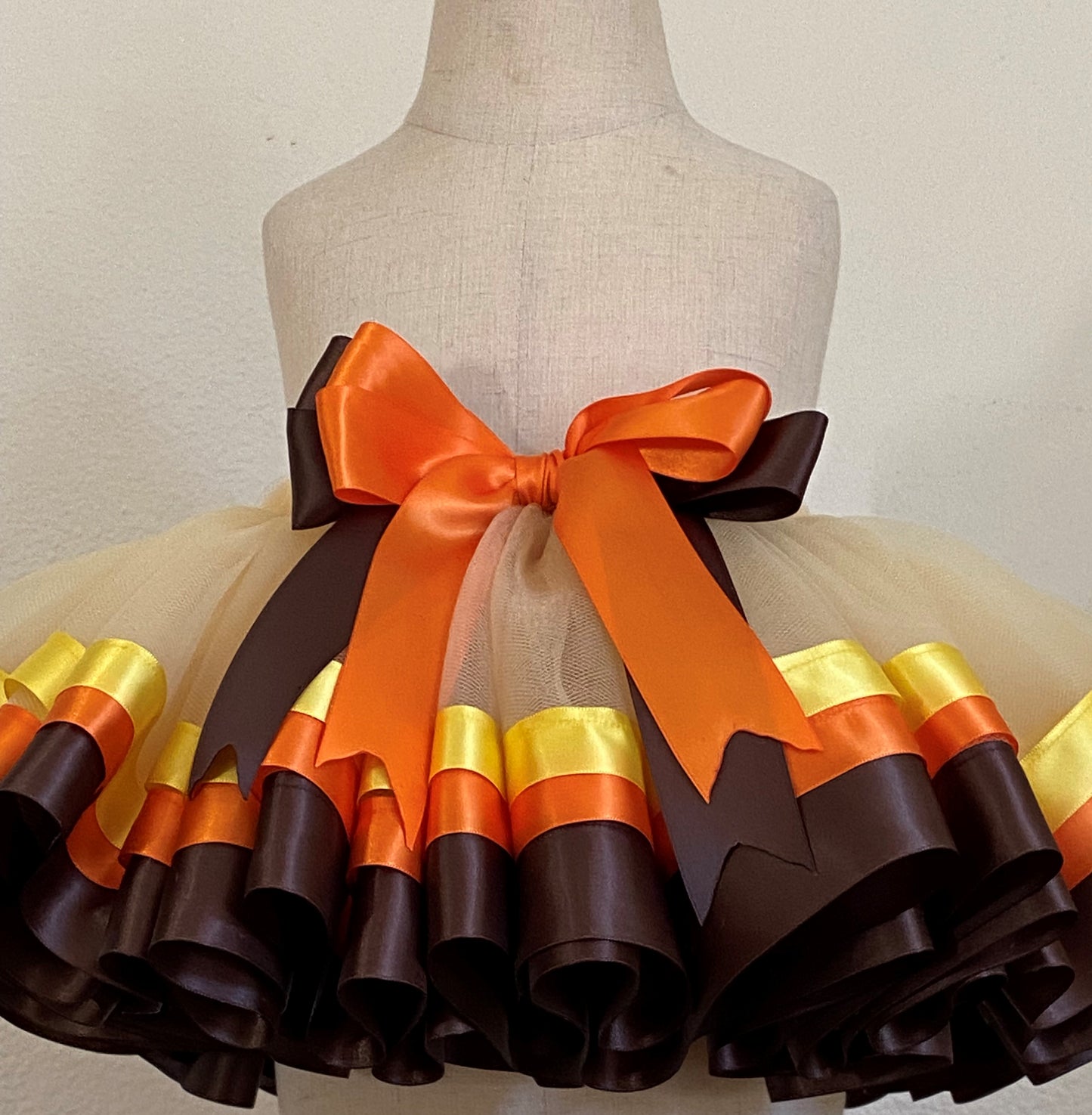 Brown and Orange Baby girl tutu