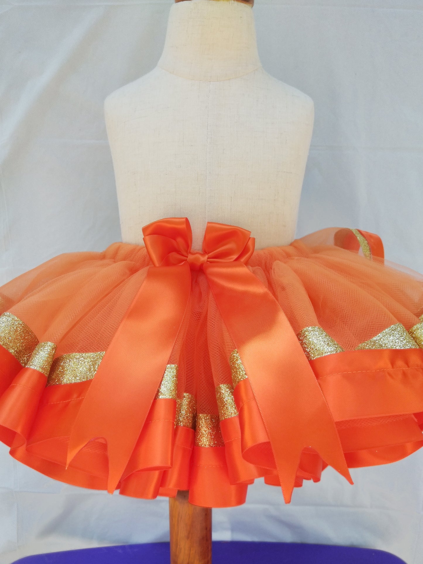 Orange Skirt with Glitter