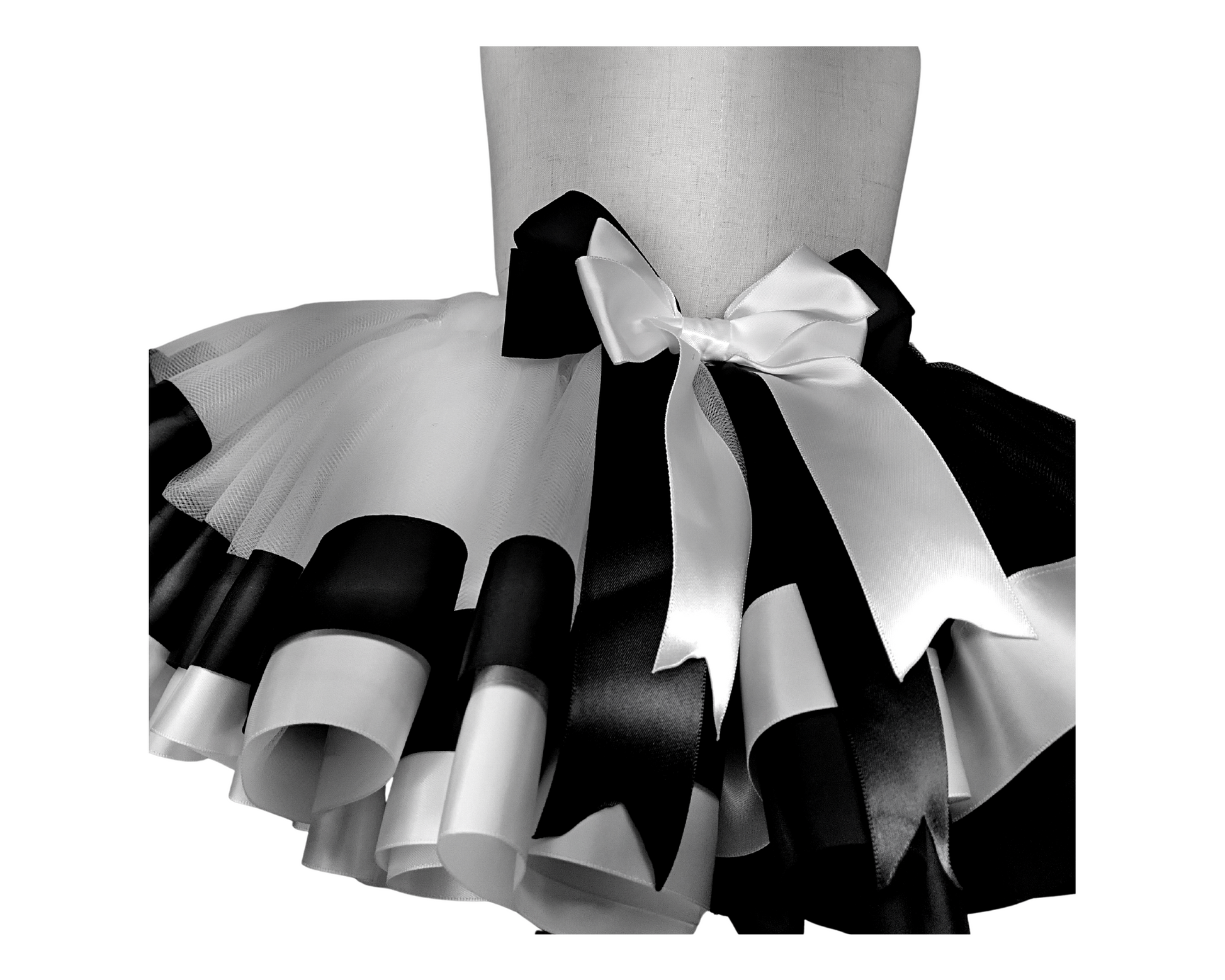 White and black tutu skirt