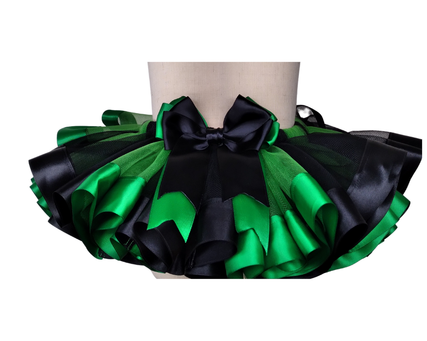 Black and green tutu skirt for girls of any age