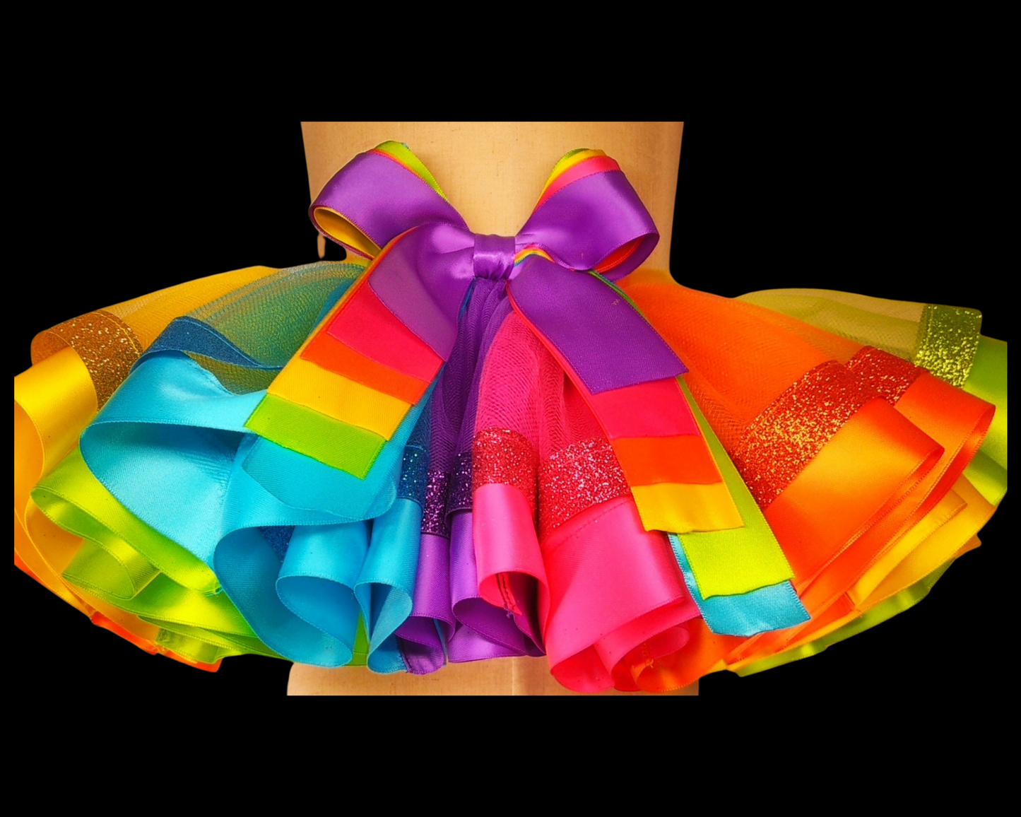 Rainbow Glitters Tutu Skirt